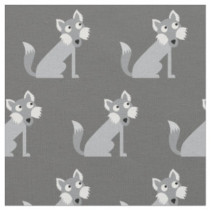 Süße Wolf Wölfe Kind Baby Kinderzimmer Grau Stoff