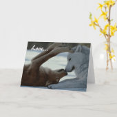 Süße Wolfpaare Karte (Gelbe Blume)