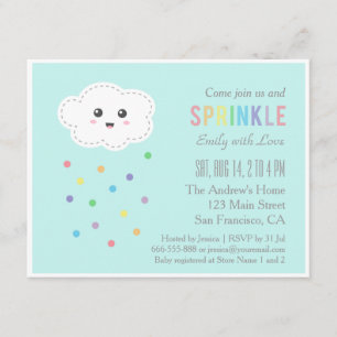 Süße Wolken Dusche, Baby Sprinkle Einladungen