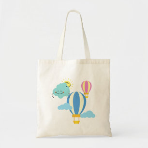 Süße Wolken Himmel Luftballon Design-Tasche Tragetasche