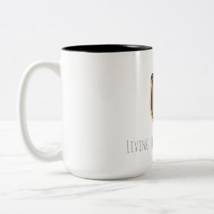 Süße Wombat-Tasse 'Lebe mein Leben in meinem eigen Zweifarbige Tasse