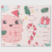 Süße, wunderliche, festliche Musterillustration Geschenkpapier (Flach)