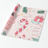 Süße, wunderliche, festliche Musterillustration Geschenkpapier (Ungerollt)