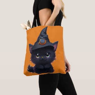 Süße, wunderliche Halloween-Schwarze Katze Tasche