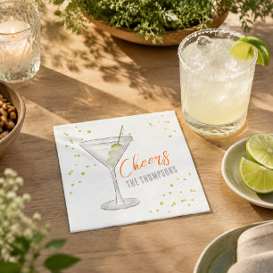 Süße wunderliche Martini-Cocktail-Party einfach Serviette