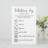 Süße Würfel Editierbares Spiel Valentinstag Party (Stehend Vorderseite)