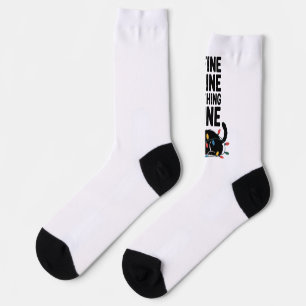 Süße wütende Katze Feiertags-Schal-Lichter Snarky Socken