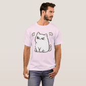 Süße wütende Katze sitzend T-Shirt (Vorne ganz)