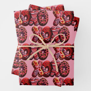 Süße XOXO Valentinstag-Geschenkpapier Geschenkpapier Set