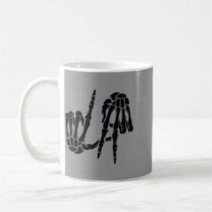 Süße Y Los Angeles Handzeichen Skelett La Geschenk Kaffeetasse