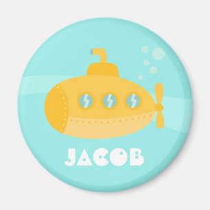 Süße Yellow Submarine Kinder Personalisierter Magn Magnet