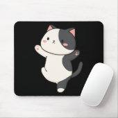 Süße Yoga-Katzen-Illustration Mousepad (Mit Mouse)