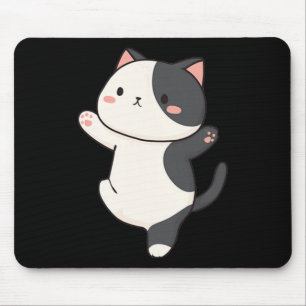 Süße Yoga-Katzen-Illustration Mousepad