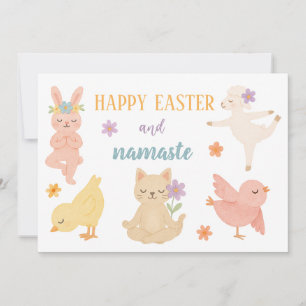 Süße Yoga Tiere- namaste- Ostern Feiertagskarte
