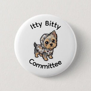 Süße Yorkie-Schaltfläche Button