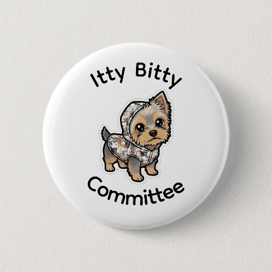 Süße Yorkie-Schaltfläche Button (Vorderseite)