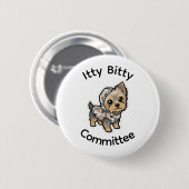 Süße Yorkie-Schaltfläche Button (Vorne & Hinten)