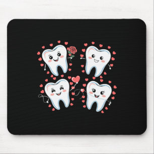 Süße Zahn Cartoon Valentinstag Zahnärztliche Hygie Mousepad