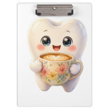 Süße Zahnarzt-Kaffeeliebhaber Kawaii Charakter-Cli