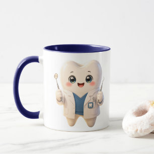 Süße Zahnarzt-Zahn-Charakter-Kaffeetasse Tasse