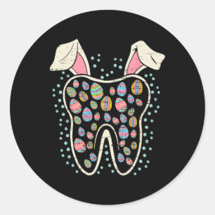 Süße Zahnfee Ostern Lustige Zähne Zahnarzt Dental Runder Aufkleber