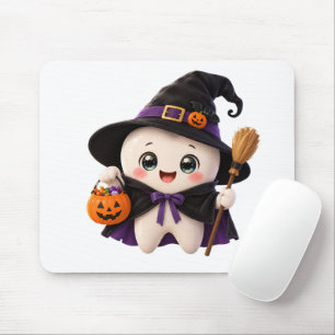 Süße Zahnhexe Halloween-Mauspad Mousepad