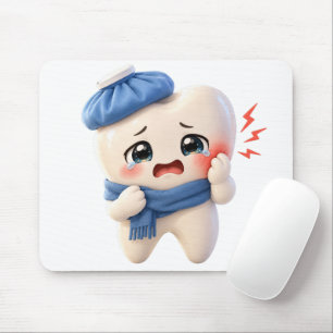 Süße Zahnschmerz-Zahn-Charakter-Mauspad Mousepad