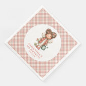Süße Zauberfee Blush Blumen 2. Geburtstag Serviette (Ecke)