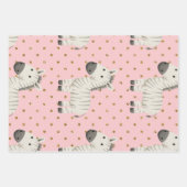 Süße Zebrawrap-Geschenkverpackung Geschenkpapier Set (Vorderseite)