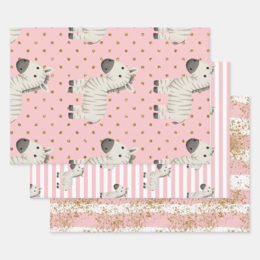 Süße Zebrawrap-Geschenkverpackung Geschenkpapier Set (Set)