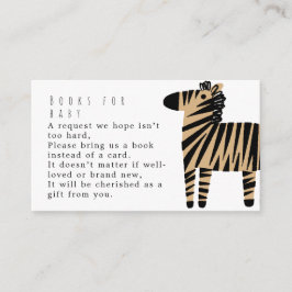 Süße Zebro Beige Baby Shower Bücher Für Baby Begleitkarte