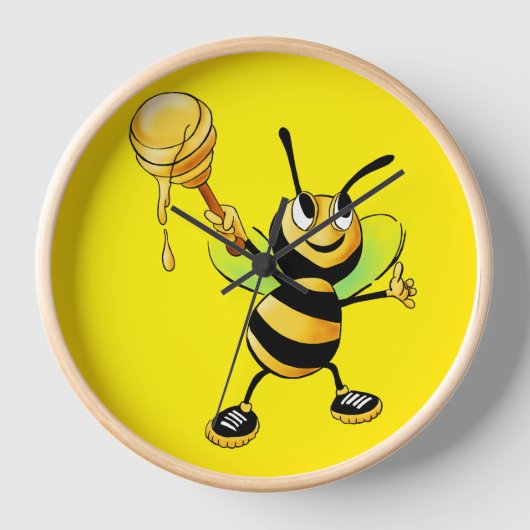 Süße Zeit mit unserer Honigbiene-Uhr! 🍯🐝 Uhr (Vorderseite)