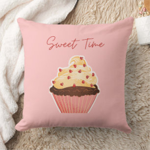 Süße Zeit Valentinstag-Cupcake-Rosa-Wurfkissen Kissen