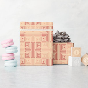 Süße zeitgenössische klassische Monogramm-Junggese Geschenkpapier