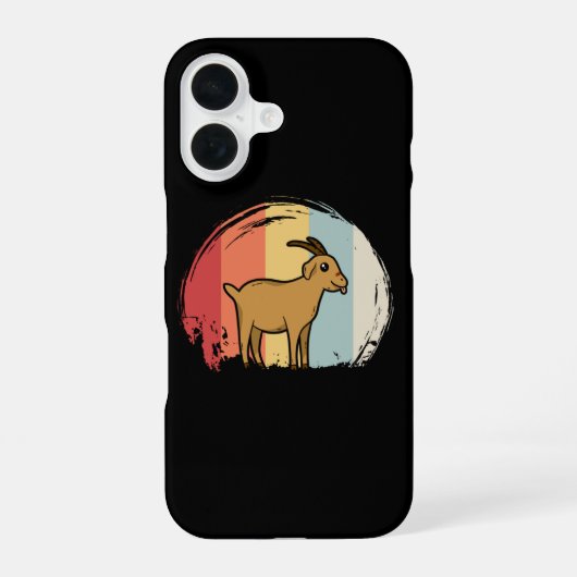 Süße Ziege Retro iPhone 16 Hülle (Rückseite)