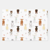 Süße Ziegen Bauernhoftiere Geschenkpapier Set (Vorderseite 2)