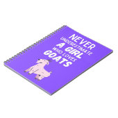 Süße Ziegengeschenke für Mädchen für Kinder Ziegen Notizblock (Linke Seite)