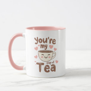Süße Zitat für den Valentinstag für Teeliebhaber Tasse