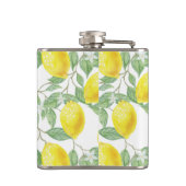 Süße Zitronen gelber Sommer. Flachmann (Rückseite)