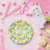 Süße Zitronen gelber Sommer. Pappteller (Party)