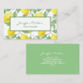 Süße Zitronen gelber Sommer. Visitenkarte (Vorne/Hinten)