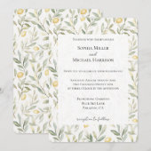 Süße Zitronen Hochzeit Einladung (Vorne/Hinten)
