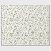 Süße Zitronen Hochzeit Geschenkpapier (Flach)