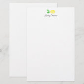 Süße Zitronen personalisierte Schreibwaren Papier (Vorne/Hinten)