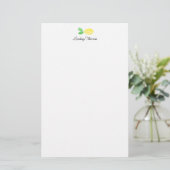 Süße Zitronen personalisierte Schreibwaren Papier (Stehend Vorderseite)