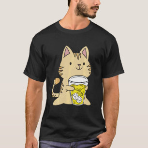 Süße Zitronenlimonaden-Stand-Katze Lustige Zitrone T-Shirt