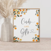 Süsse Zitrusfrüchte Botanische Karten und Geschenk Poster