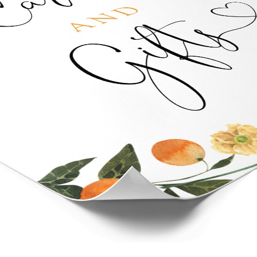 Süsse Zitrusfrüchte Botanische Karten und Geschenk Poster (Ecke)