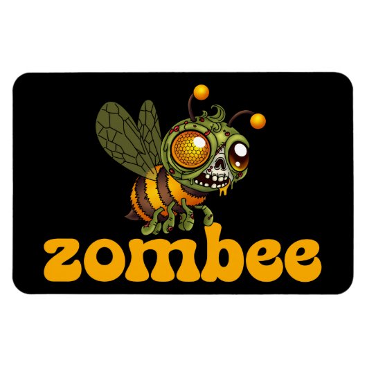Süße Zombie-Biene Magnet (Horizontal)