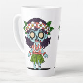 Süße Zombie-Hawaiianerin Milchtasse (Linke Ecke)